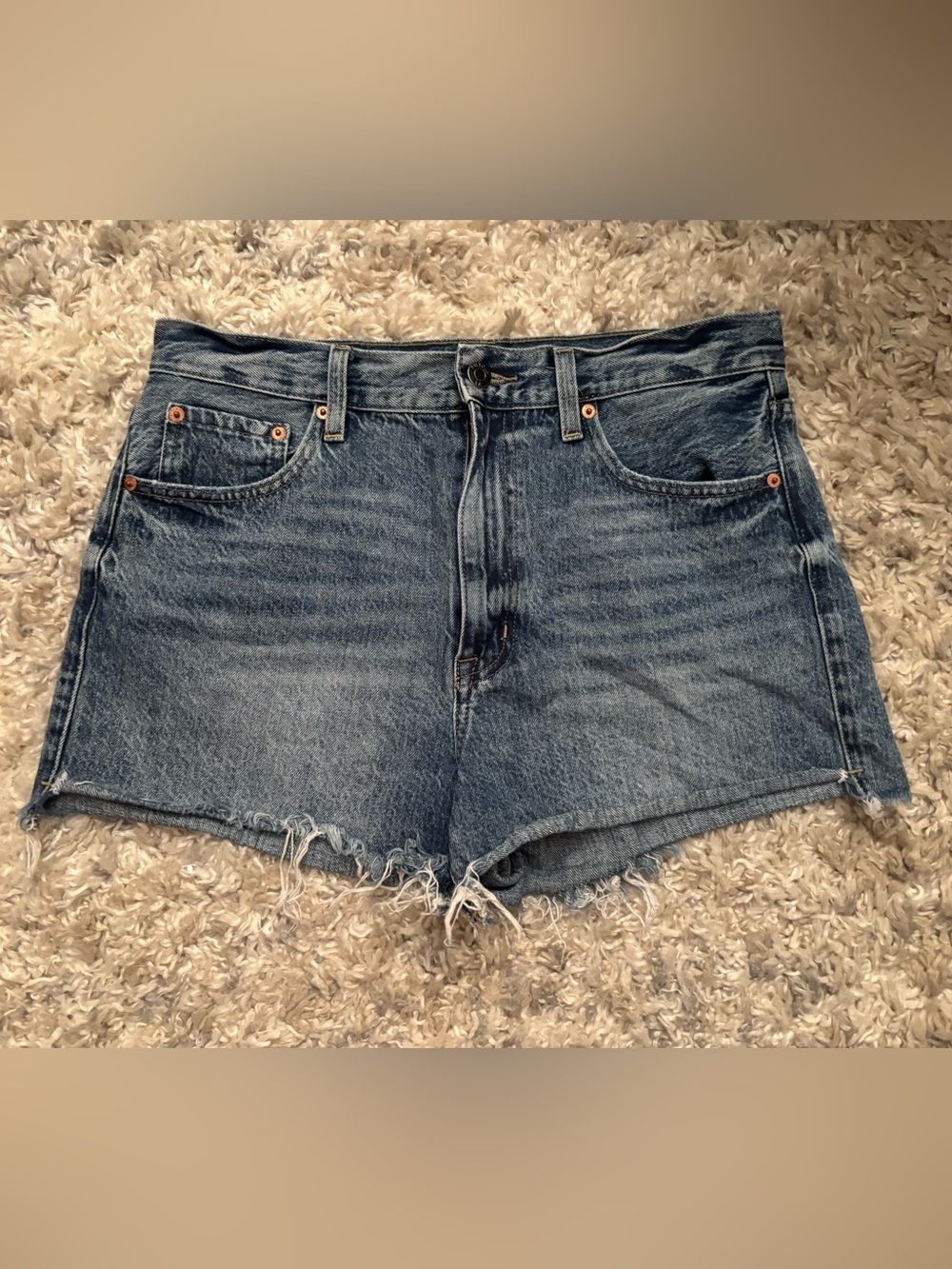 Pistola Maeve Super High Rise Cut-Off Short in Play Day | Size 30